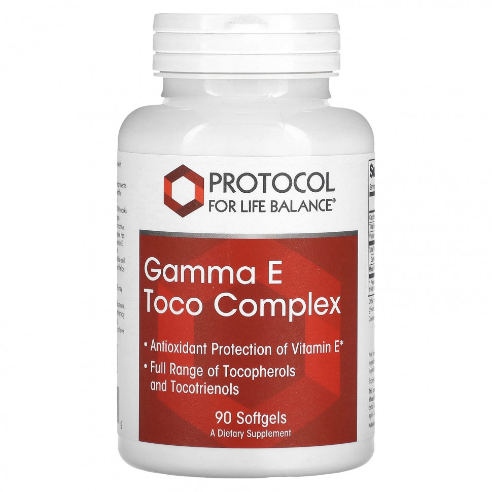 Protocol for Life Balance, Gamma E Toco Complex, 90      , -, 