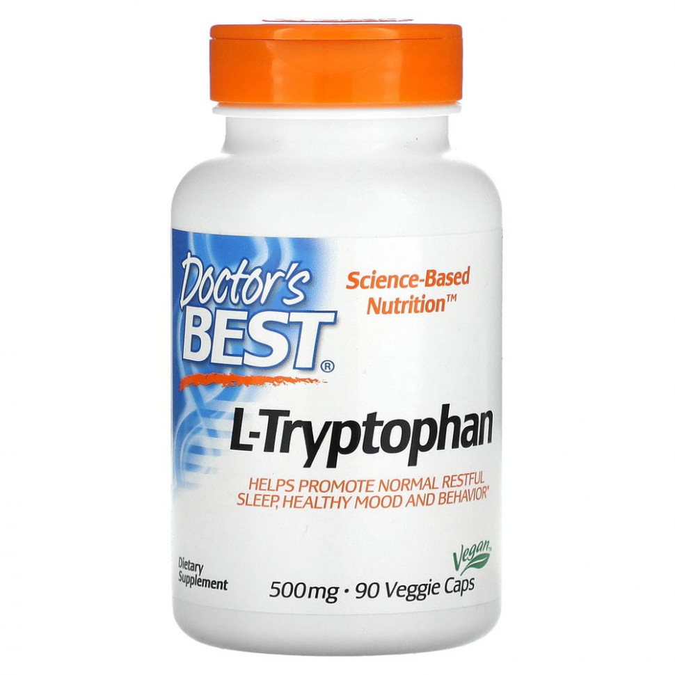 Doctor's Best, L-  TryptoPure, 500 , 90      , -, 