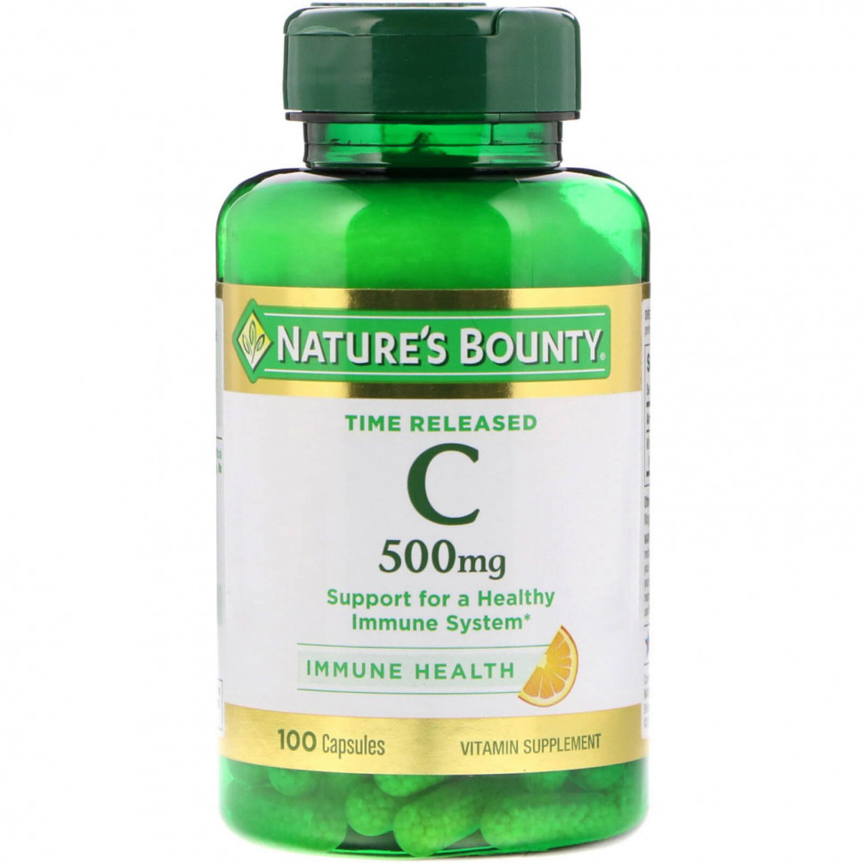 Nature's Bounty, Time Released C, 500 mg, 100 Capsules    , -, 