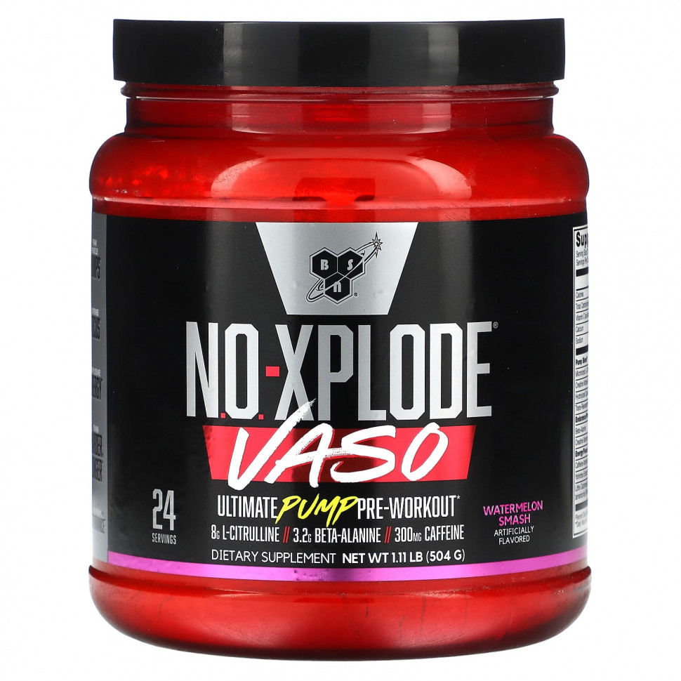 ���������� BSN, No-Xplode VASO, Ultimate Pump ����� �����������, �������� ���, 504 � (1,11 �����)  Iherb (������)