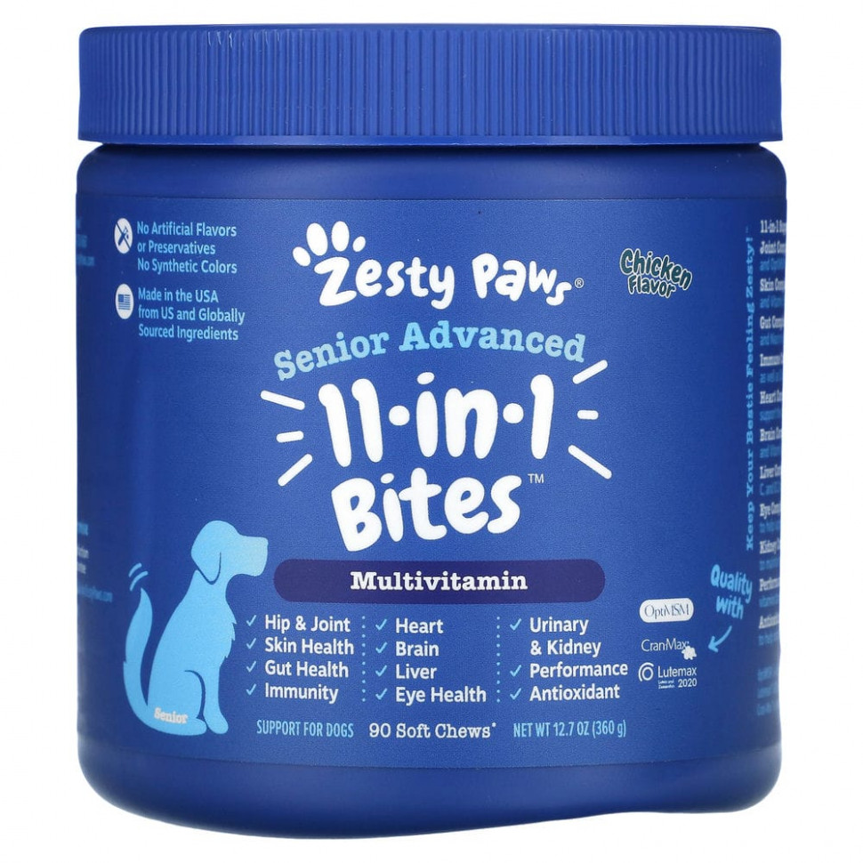 Zesty Paws, Advanced 11 in 1 Multifunctional Bites,     ,   , 90      , -, 