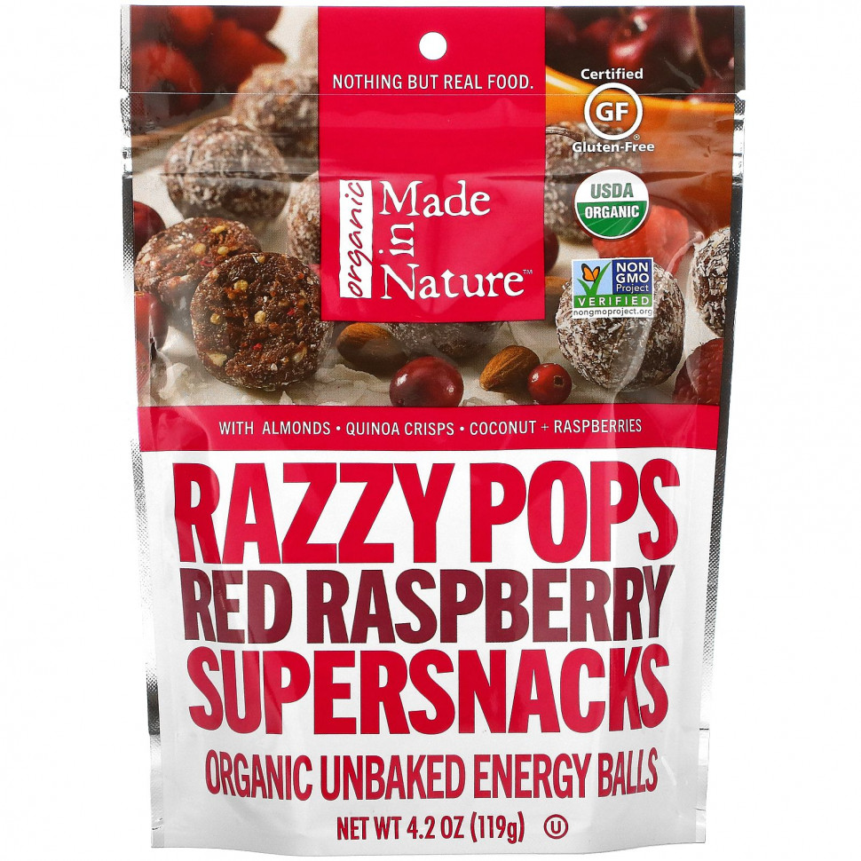 ���������� Made in Nature, Razzy Pops, ���������� � ������� �������, 119 � (4,2 �����)  Iherb (������)
