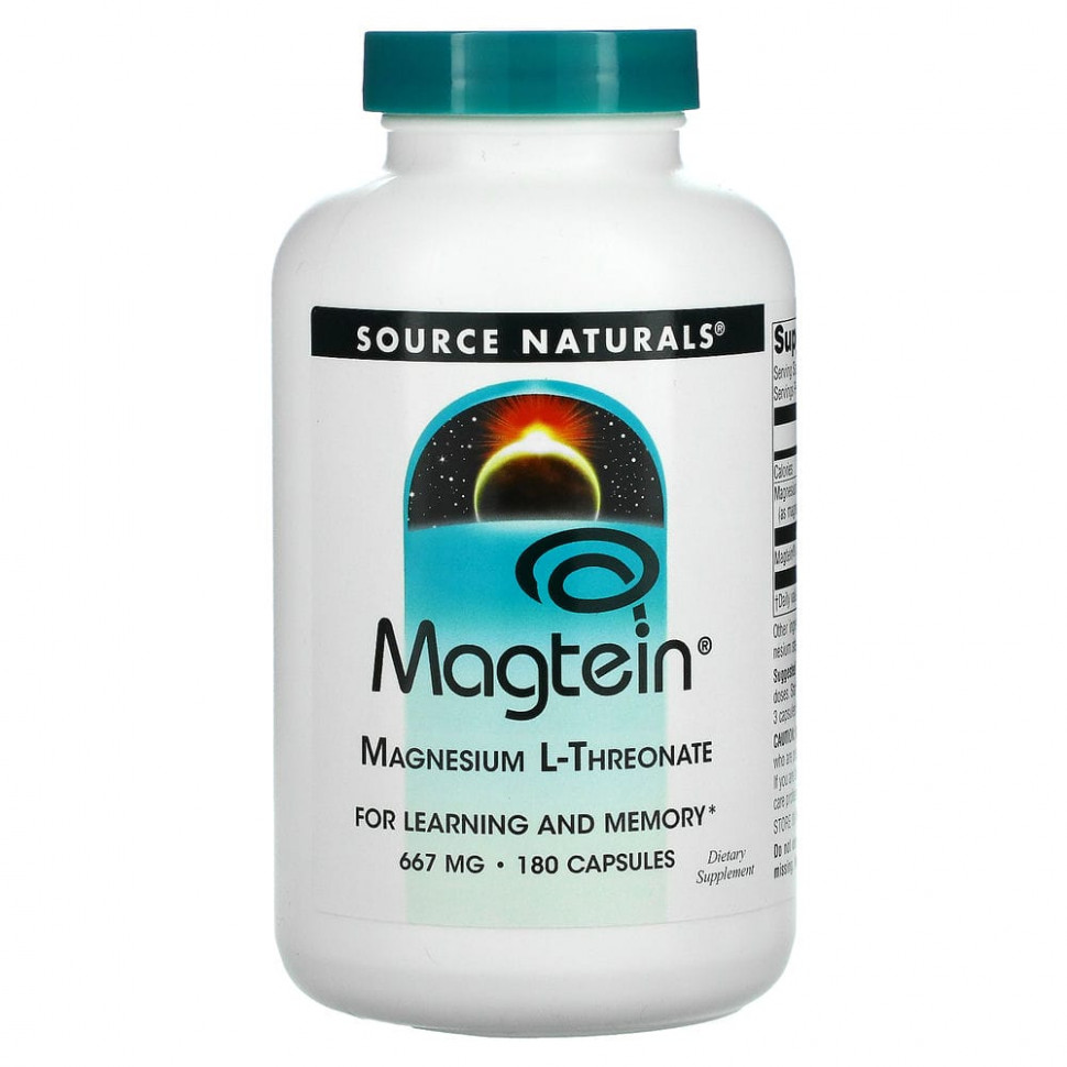 Source Naturals, Magtein,  L-, 667 , 180     , -, 