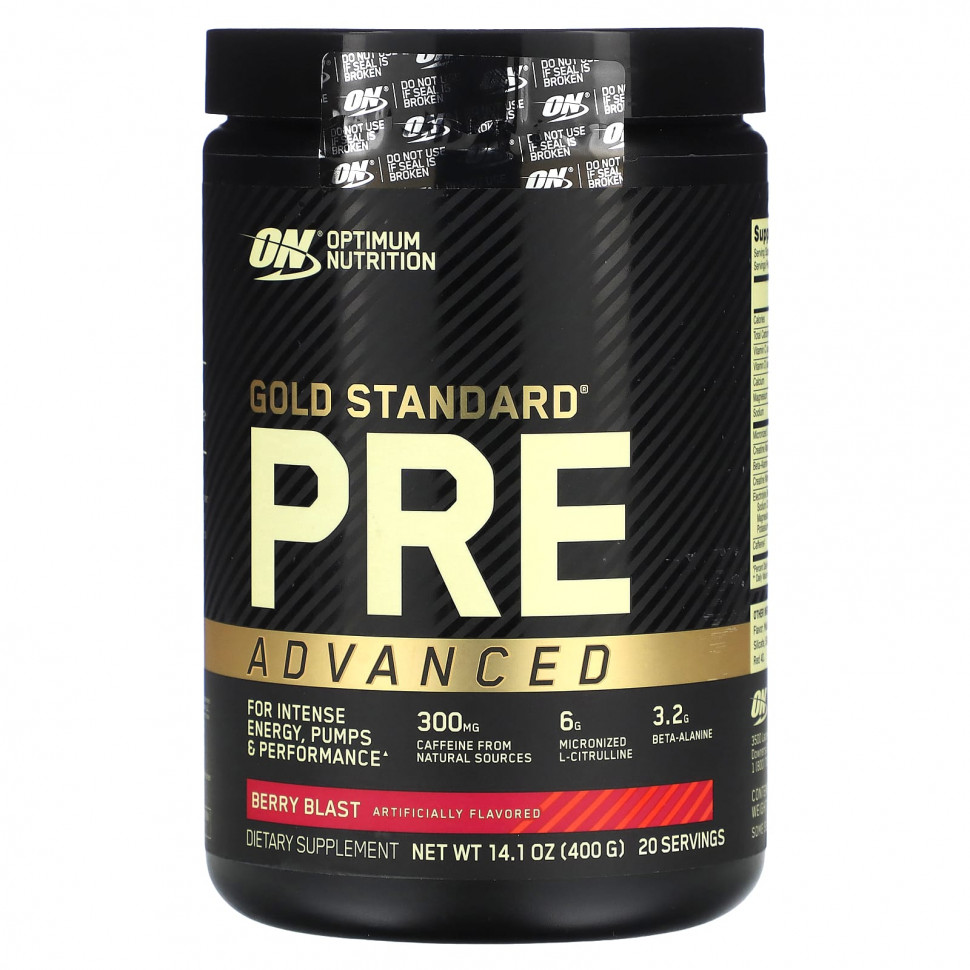 Optimum Nutrition, Gold Standard Pre Advanced, Berry Blast, 400  (14,1 )    , -, 