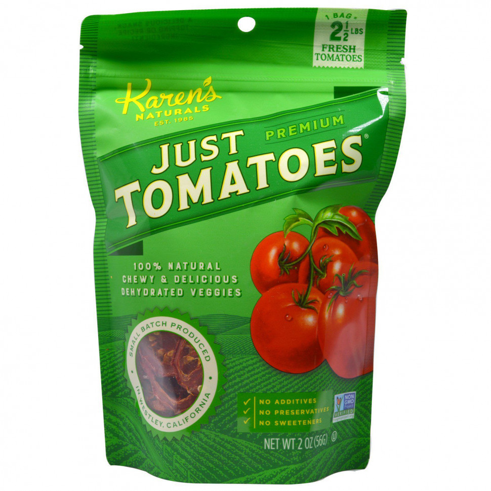 ���������� Karen's Naturals, Just Tomatoes, Premium, 2 ����� (56 �)  Iherb (������)