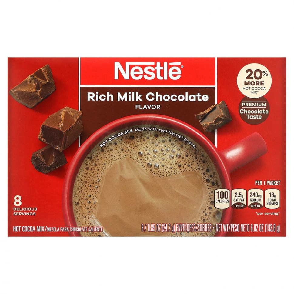 Nestle Hot Cocoa Mix, Hot Cocoa Mix,   , 8 , 24,2  (0,85 )    , -, 