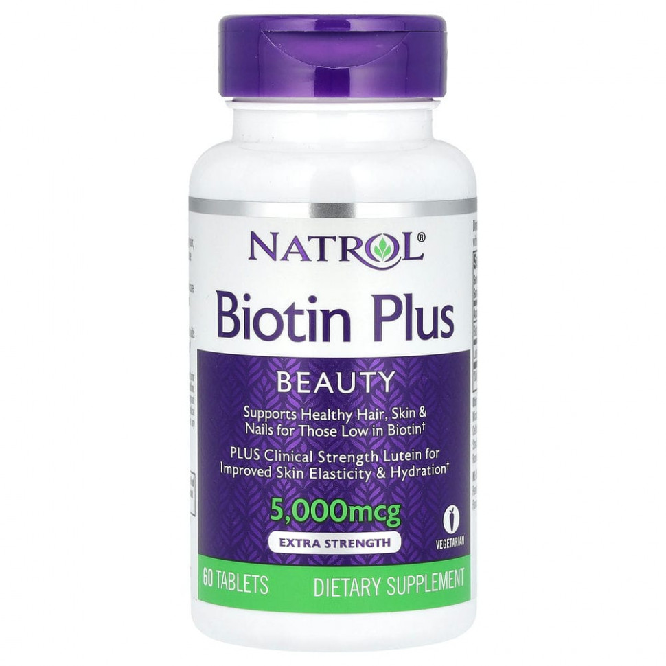 Natrol, Biotin Plus,  , 5000 , 60     , -, 