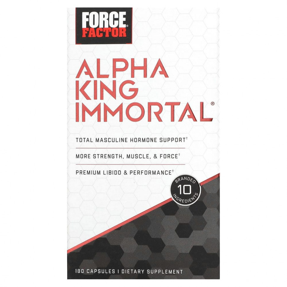 Force Factor, Alpha King Immortal, 180     , -, 