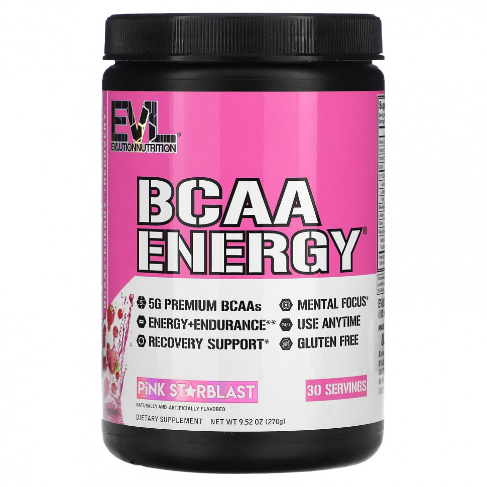 EVLution Nutrition, BCAA ENERGY, Pink Starblast, 270  (9,52 )    , -, 