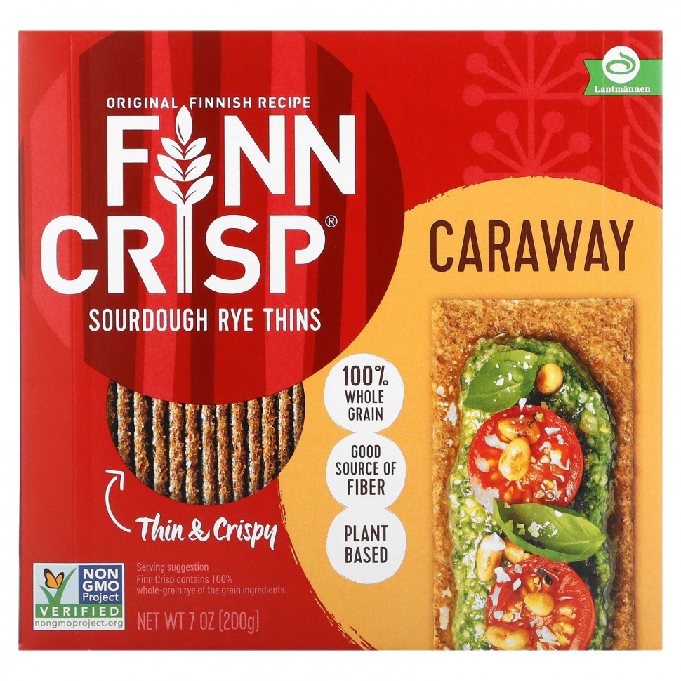 ���������� Finn Crisp, ����������� �� ������ ��������, 200 � (7 �����)  Iherb (������)