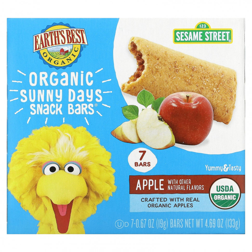���������� Earth's Best, Sunny Days Snack Bars, ��������� ��� �������� � �������, 7 ���������� �� 19 � (0,67 �����)  Iherb (������)