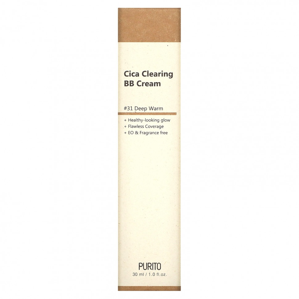 Purito, Cica Clearing BB Cream, #31 Deep Warm, 1 fl oz (30 ml)    , -, 