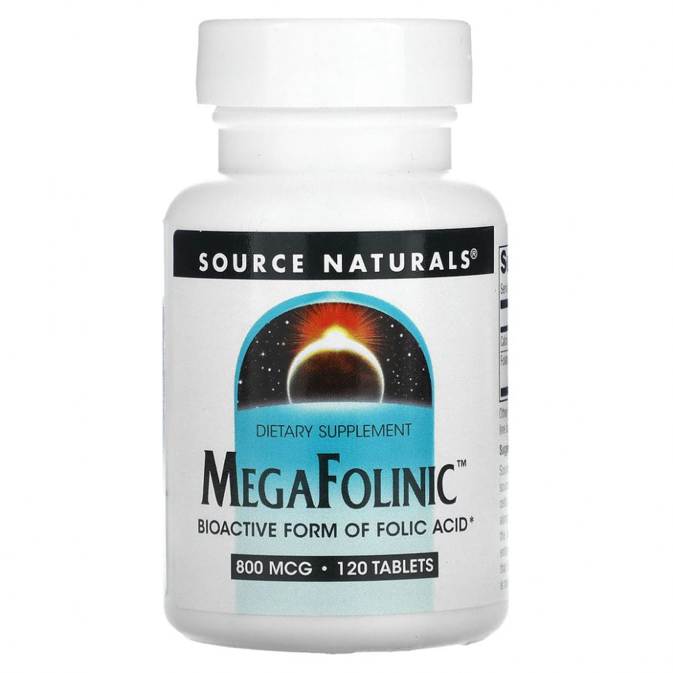 Source Naturals, MegaFolinic, 800 , 120     , -, 