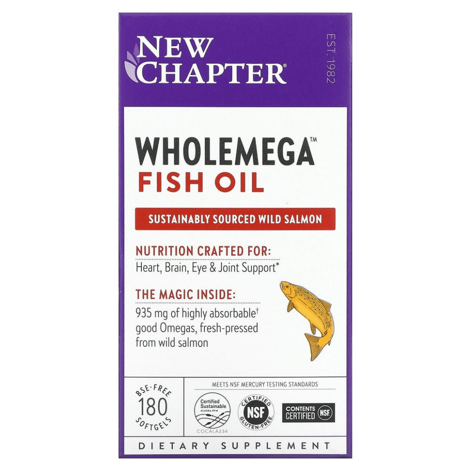  New Chapter,   Wholemega, 180    Iherb ()