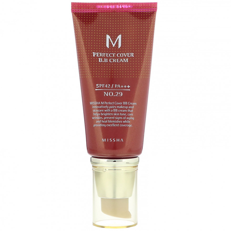 Missha, M Perfect Cover, BB-, SPF 42 PA+++,  29  , 50  (1,7 )    , -, 