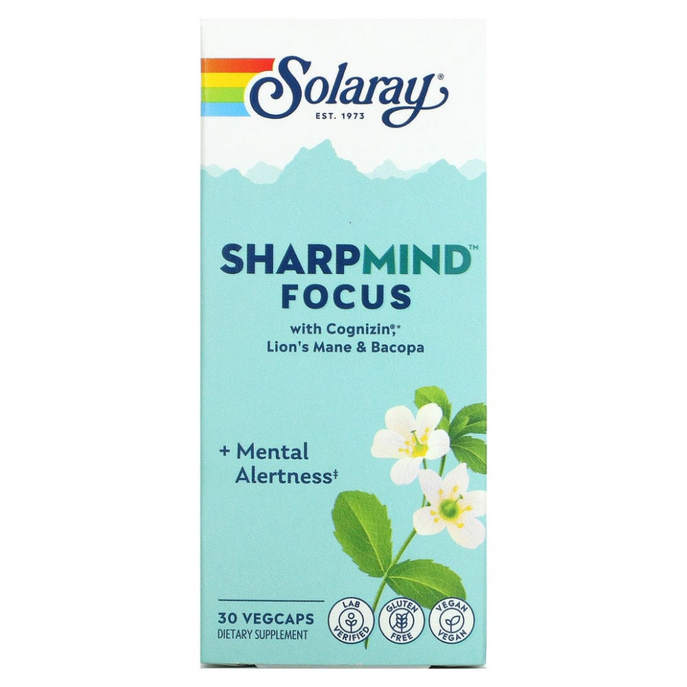 Solaray, SharpMind Focus`` 30      , -, 