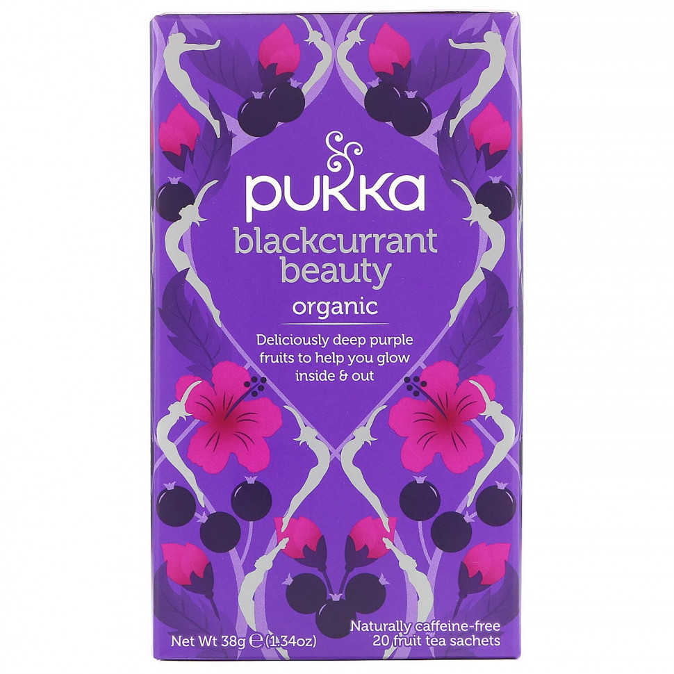 ���������� Pukka Herbs, Blackcurrant Beauty, ������������ ��� � ������ ����������, ��� �������, 20 ��������� � ��������� ����, 38 � (1,34 �����)  Iherb (������)