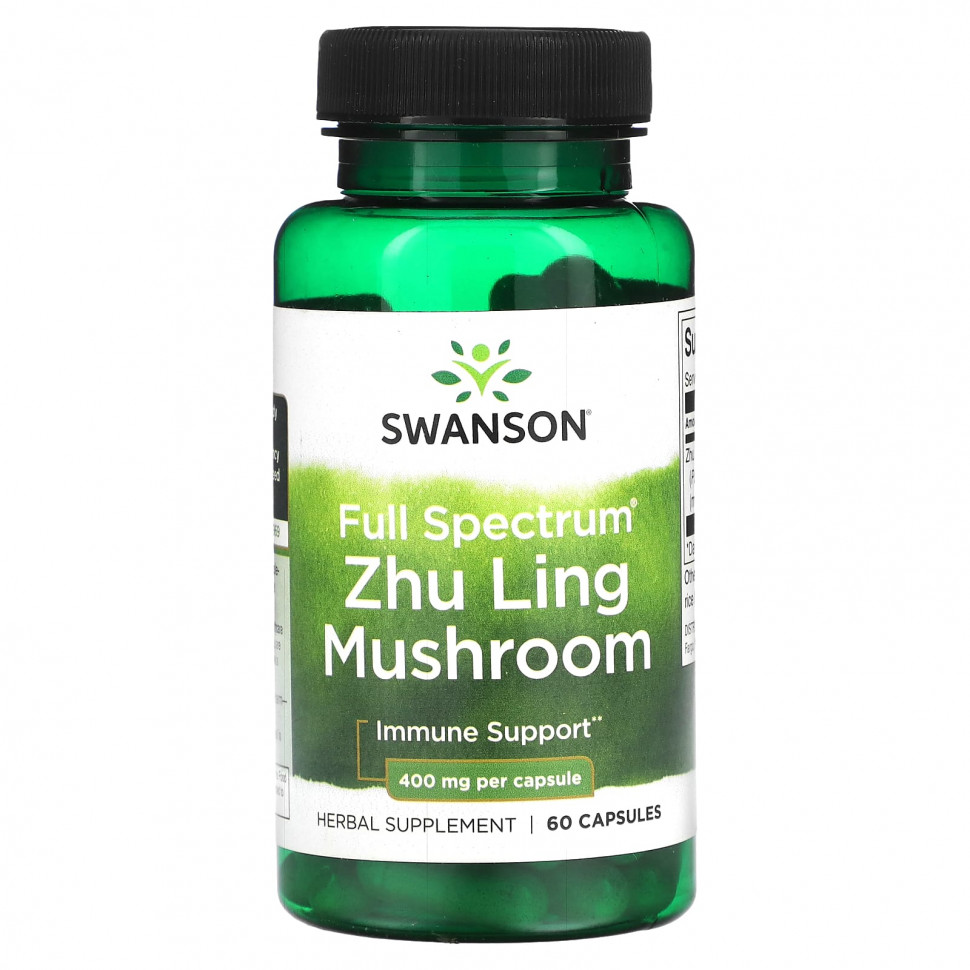 Swanson, Full Spectrum Zhu Ling Mushroom, 400 , 60     , -, 