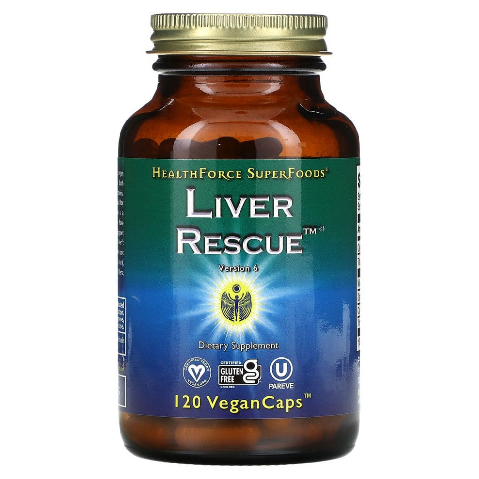 HealthForce Superfoods, Liver Rescue,   ,  6, 120   VeganCaps    , -, 