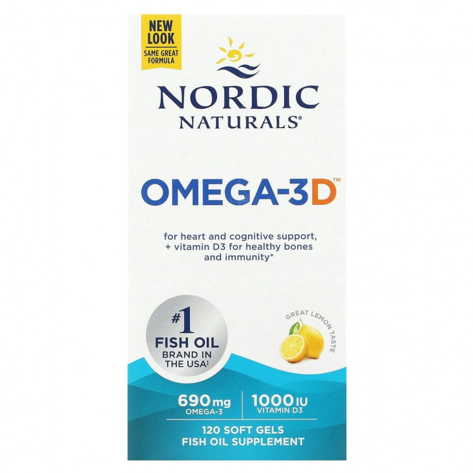 Nordic Naturals, Omega-3D,   , 1000 , 120       , -, 