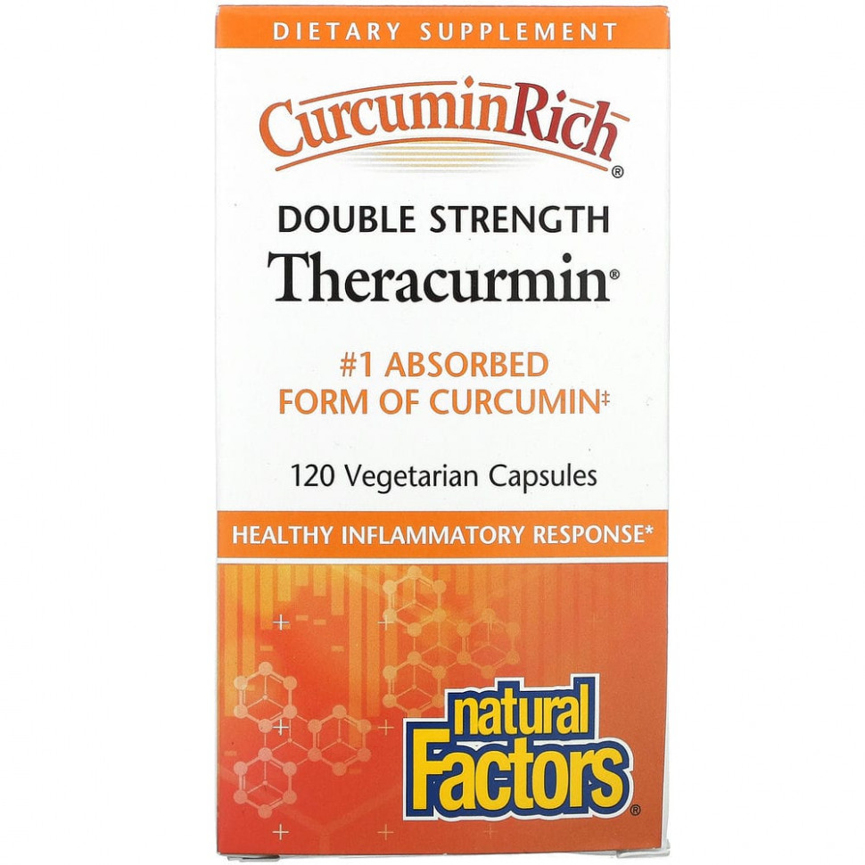 Natural Factors,  CurcuminRich, Double Strength Theracurmin, 120      , -, 