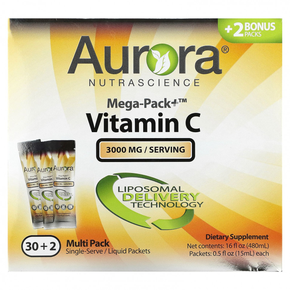 Aurora Nutrascience, Mega-Pack +  C, 3000 , 32   15  (0,5 . )    , -, 