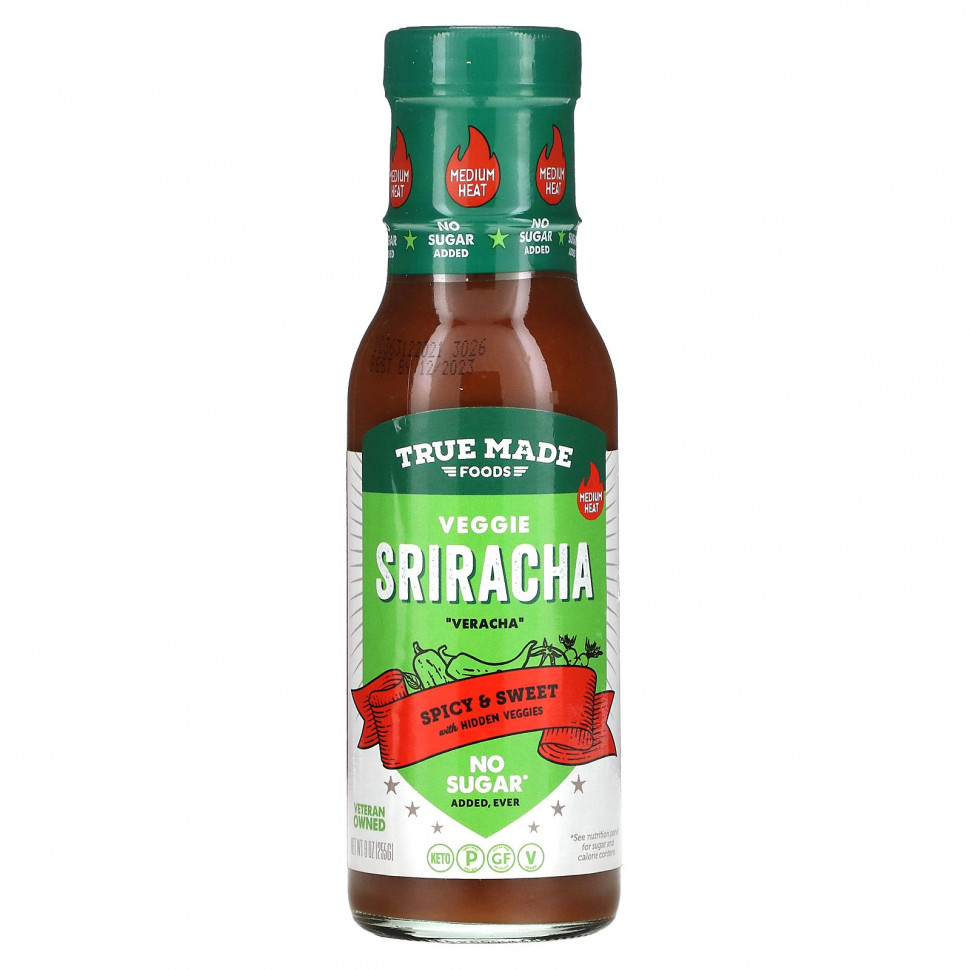  True Made Foods, Veggie Sriracha,      , 255  (9 )  Iherb ()