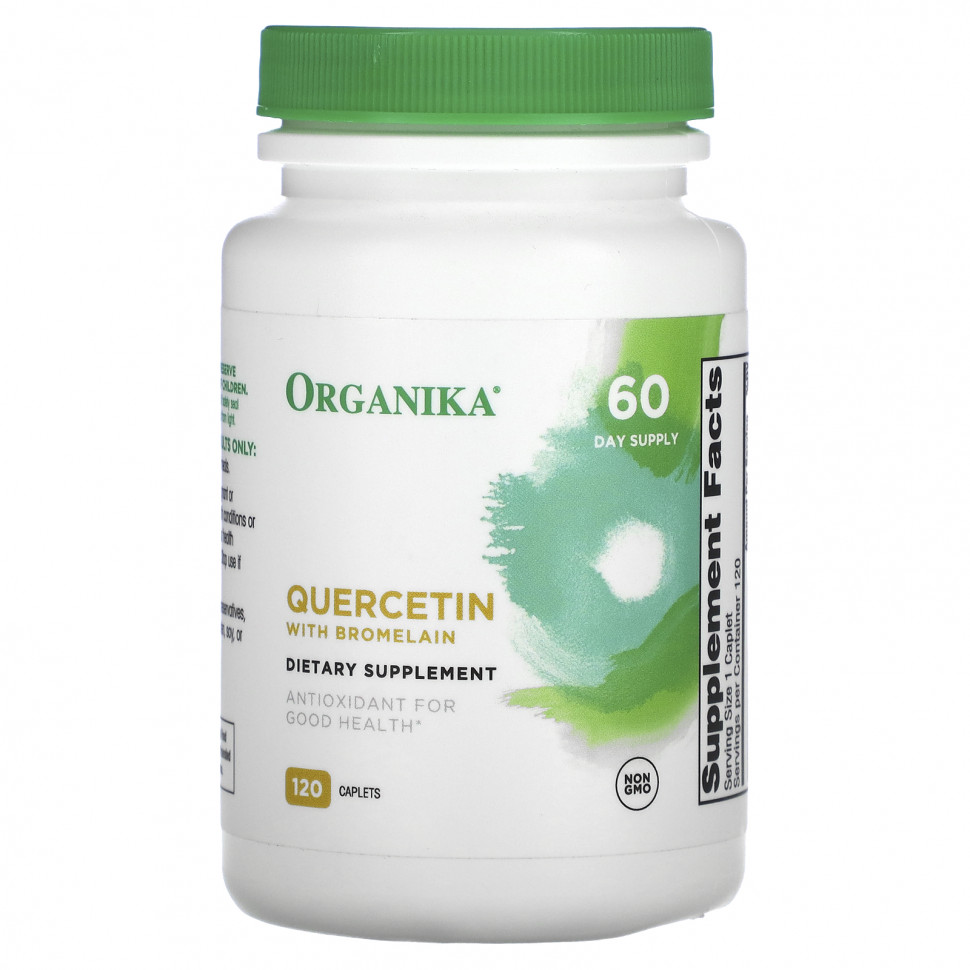 Organika, Quercetin with Bromelain, 120 Caplets    , -, 