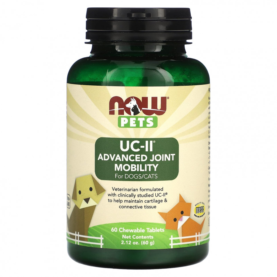  NOW Foods, Pets UC-II Advanced Joint Mobility    , 60  , 60  (2,12 )  Iherb ()