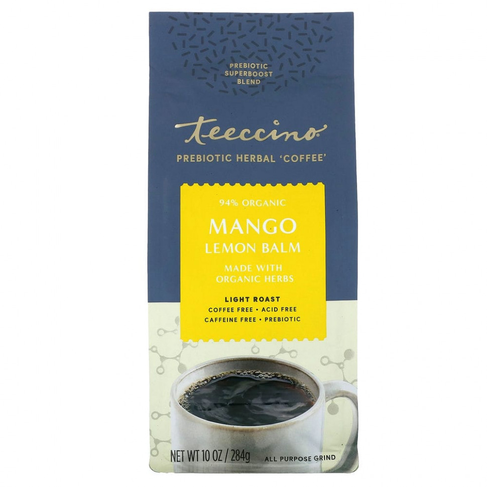 ���������� Teeccino, Prebiotic Herbal Coffee, ������� � ����� � �������, ������ �������, ��� �������, 284 � (10 �����)  Iherb (������)