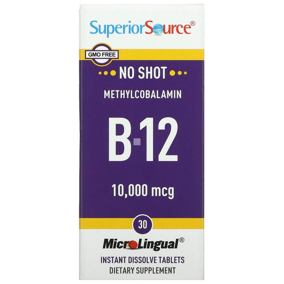 Superior Source,  B12, 10 000 , 30   MicroLingual    , -, 