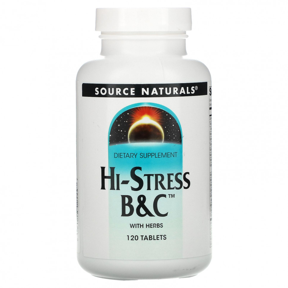 Source Naturals, Hi-Stress B&C,  B  C  , 120     , -, 