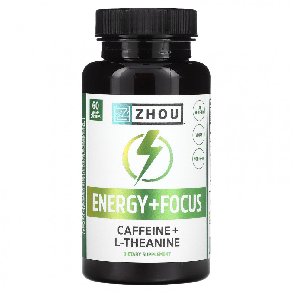Zhou Nutrition, Energy + Focus`` 60      , -, 