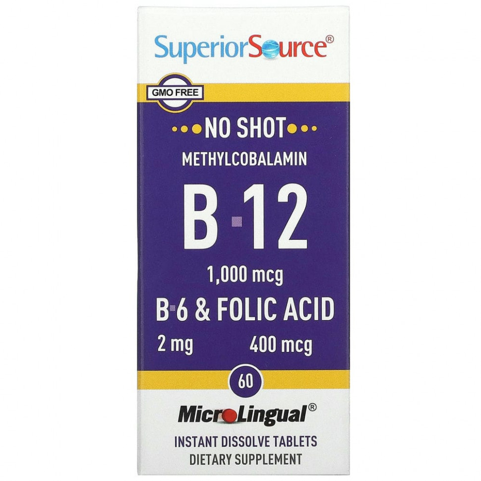 Superior Source,  ( B-12),  B-6   , 60   MicroLingual    , -, 