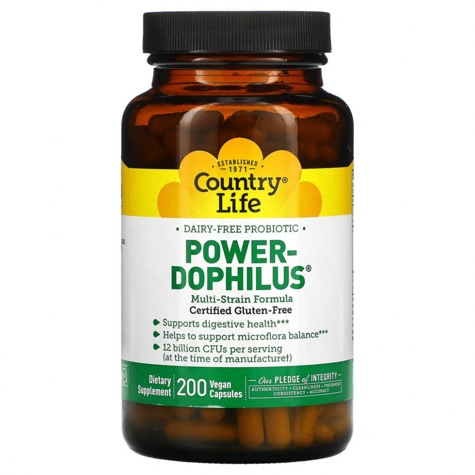  Country Life, Power-Dophilus,  , 200    Iherb ()