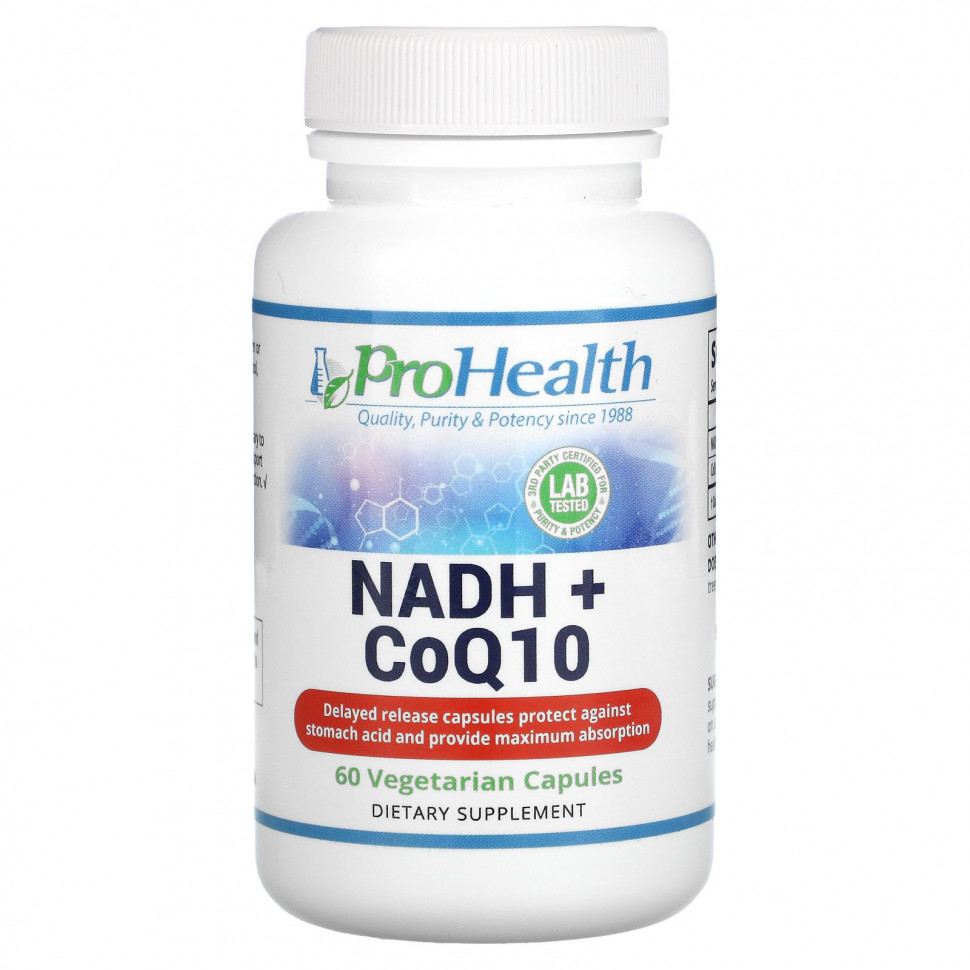 ProHealth Longevity, NADH + CoQ10`` 60      , -, 