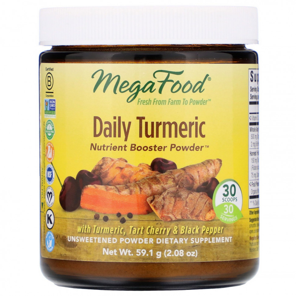 MegaFood, Daily Turmeric,    ,  , 59,1  (2,08 )    , -, 