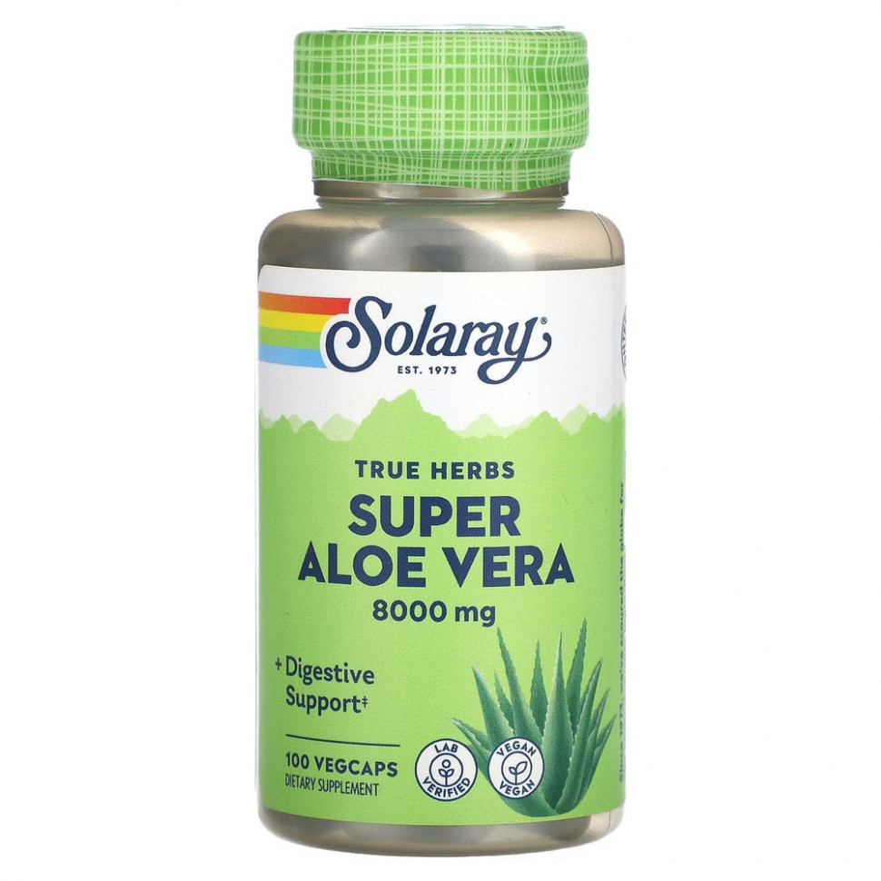 Solaray, True Herbs Super Aloe Vera, 8000 , 100      , -, 