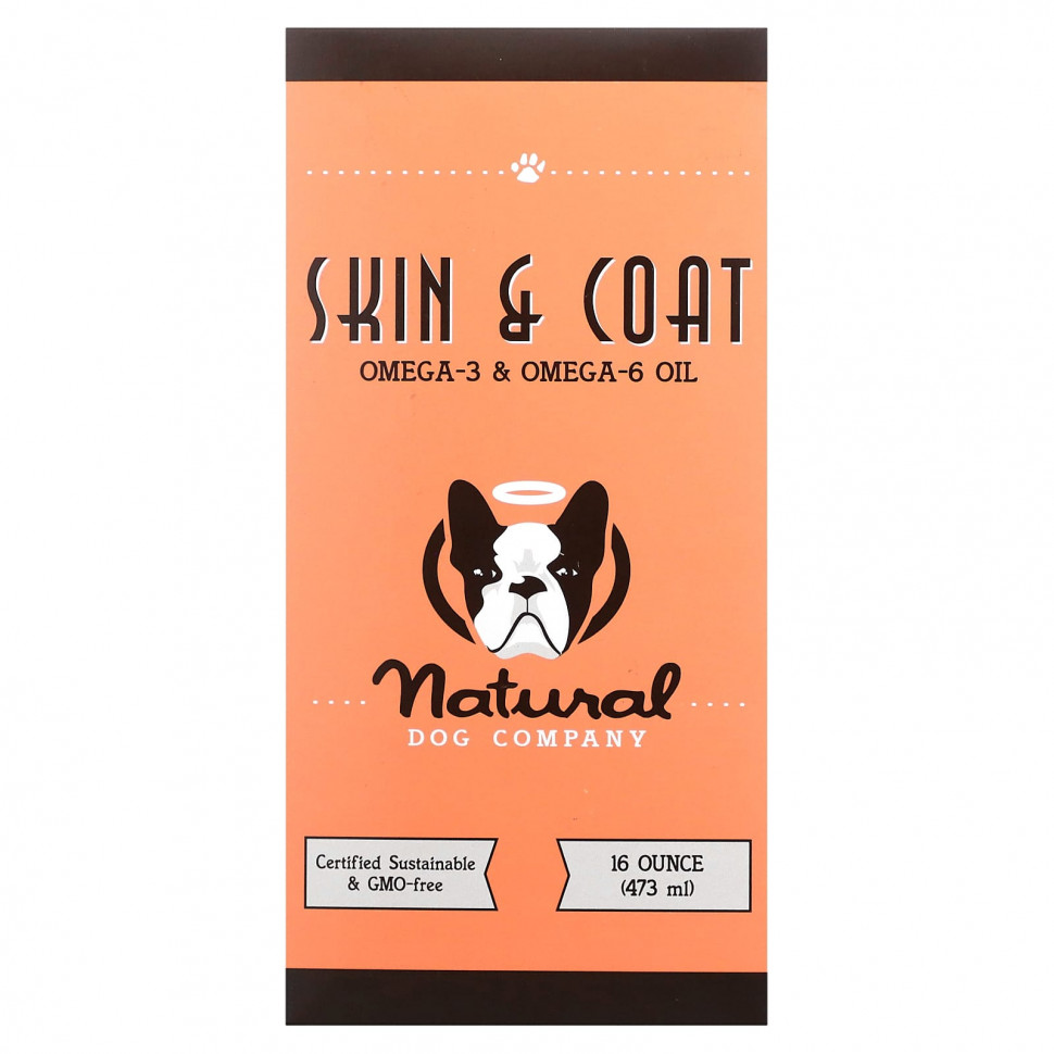 ���������� Natural Dog Company, Skin & Coat, ����� �����-3 � �����-6, 473 �� (16 �����)  Iherb (������)