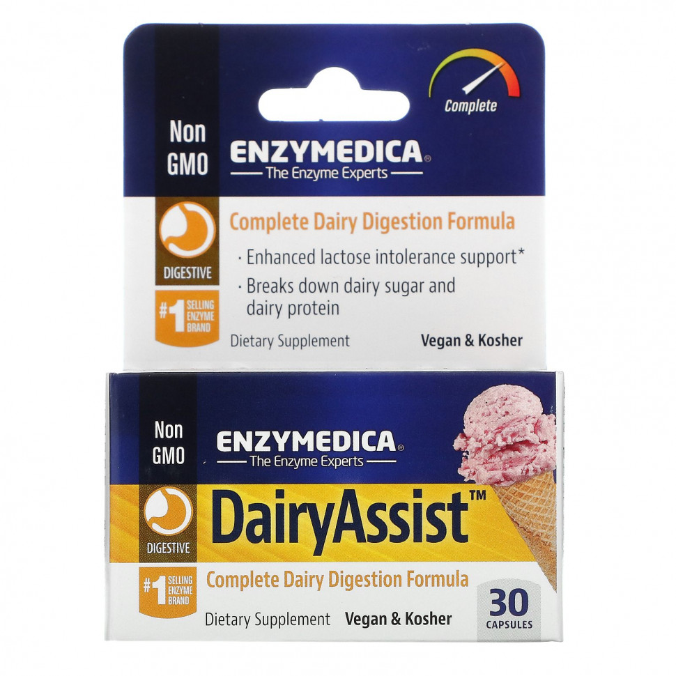 Enzymedica, DairyAssist, 30     , -, 