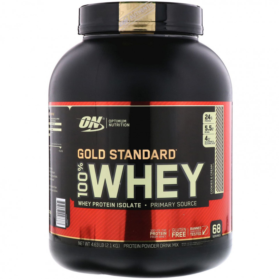  Optimum Nutrition, Gold Standard 100% Whey,      , 2,1  (4,63 )  Iherb ()