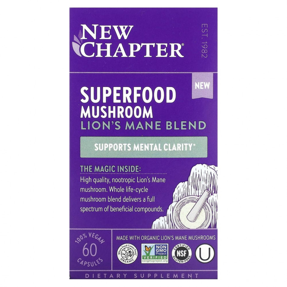 New Chapter, Superfood Mushroom,   , 60      , -, 