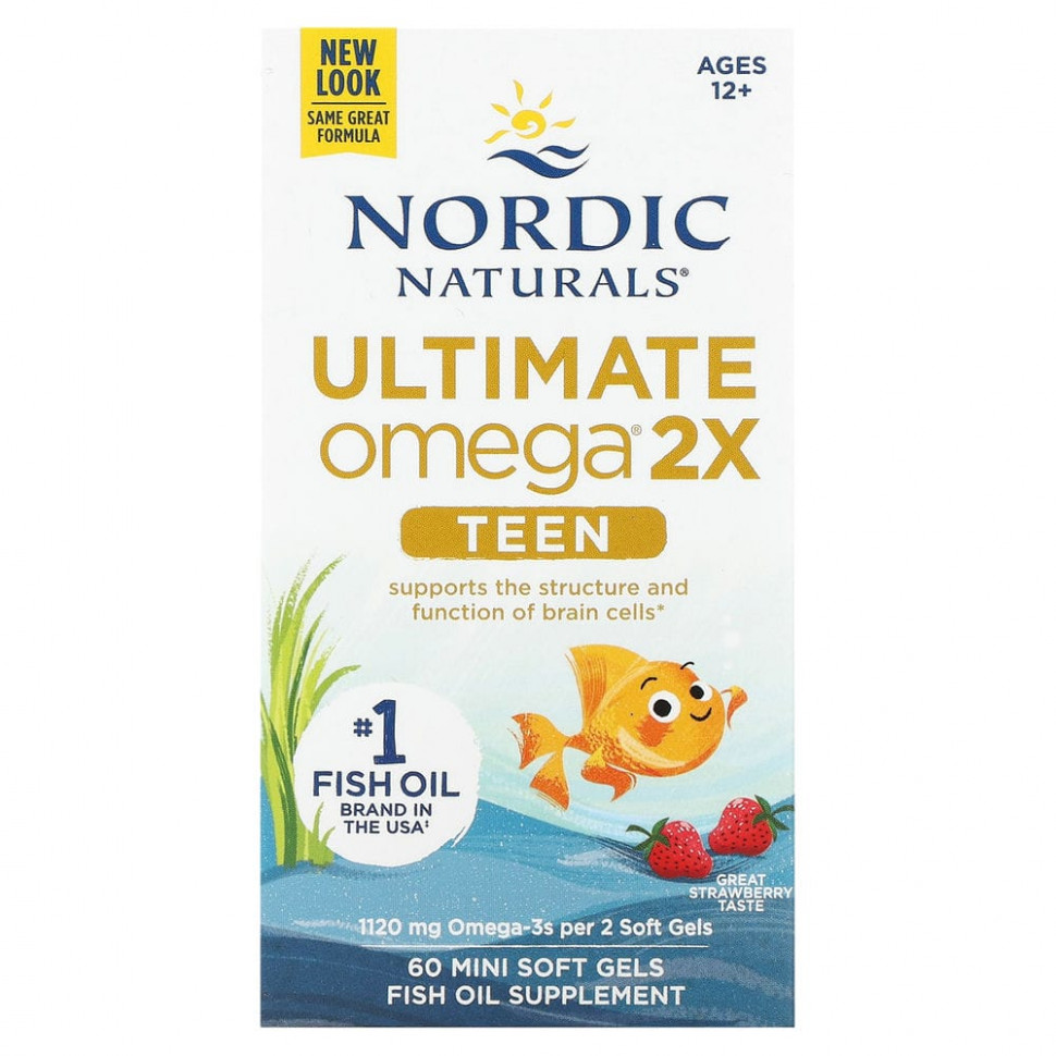  Nordic Naturals, Ultimate Omega 2X Teen,    12  18 ,   , 60 -  Iherb ()