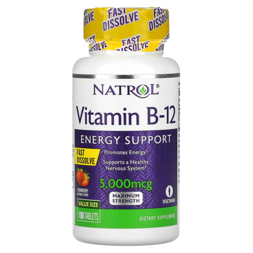 Natrol,  B12, ,  , , 5000 , 100     , -, 