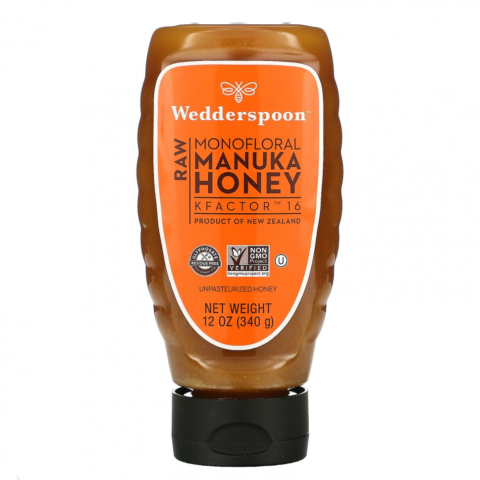 Wedderspoon, Raw Manuka Honey, KFactor 16, 12 oz (340 g)    , -, 