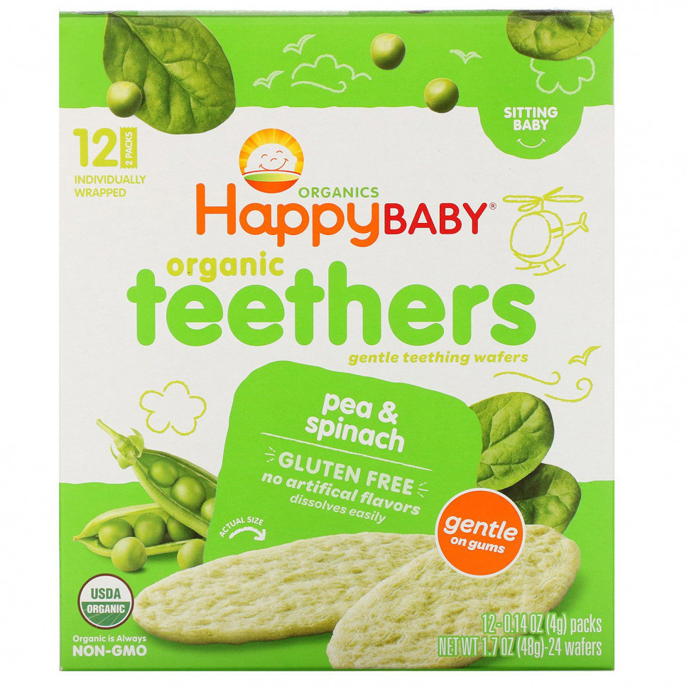 Happy Family Organics, Organic Teethers,        ,   , 12   4  (0,14 )    , -, 