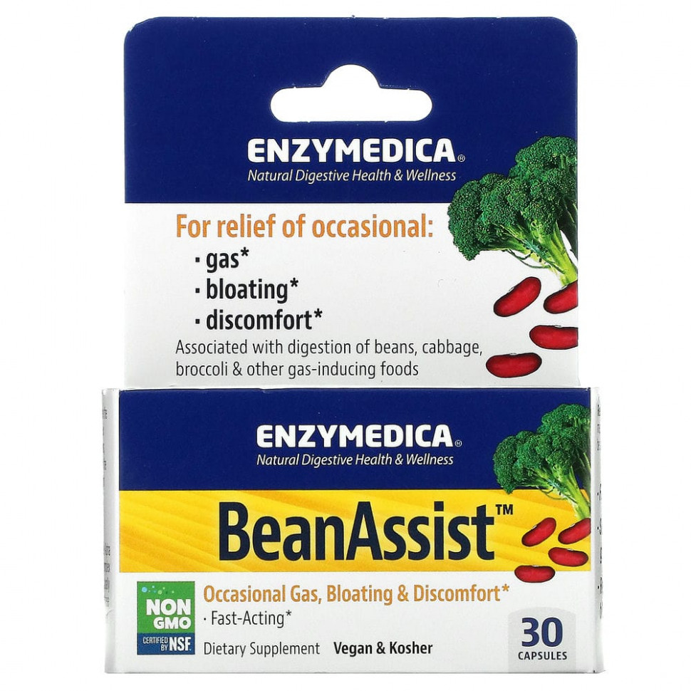 ���������� Enzymedica, BeanAssist, 30 ������  Iherb (������)