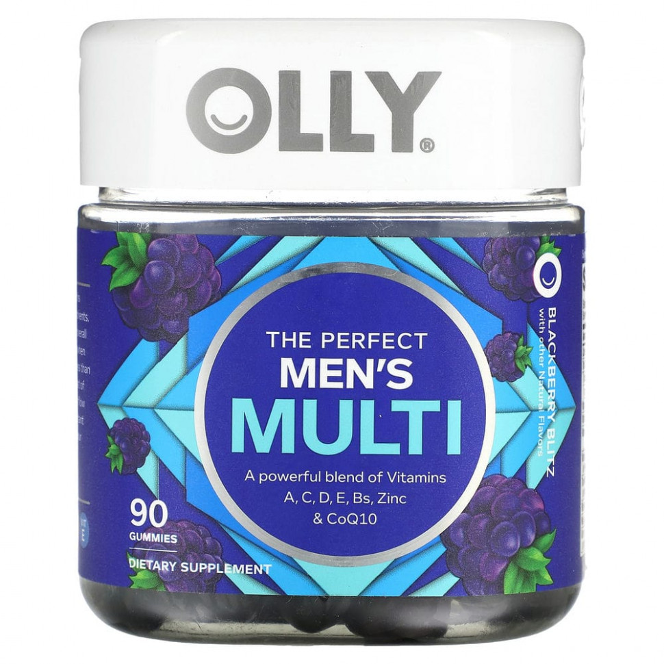 OLLY, The Perfect Men's Multi, Blackberry Blitz, 90      , -, 