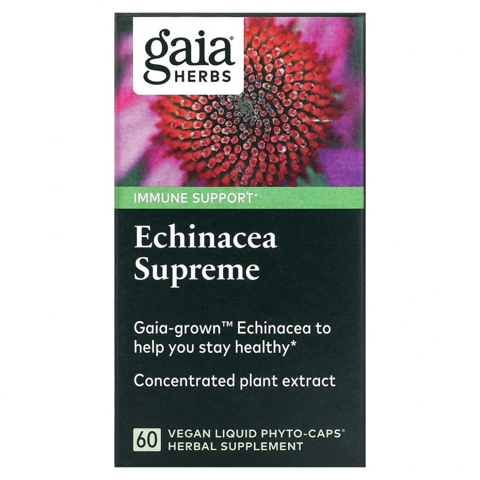  Gaia Herbs, Echinacea Supreme, 60  -    Iherb ()