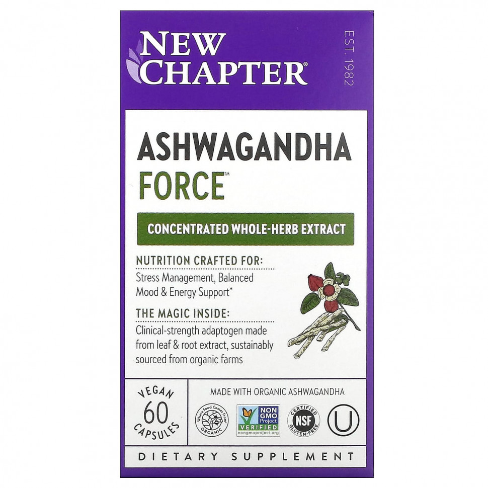 New Chapter, Ashwagandha Force`` 60      , -, 